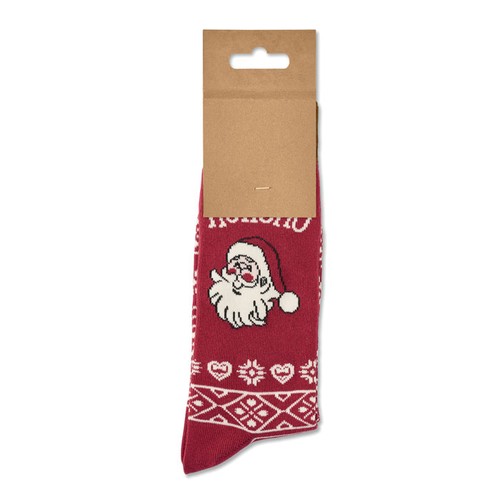 burdeos SOC MEDIUM Par de calcetines de Navidad M