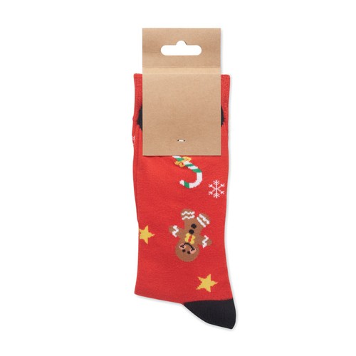 red SOC MEDIUM Par de calcetines de Navidad M