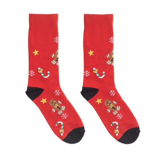 red SOC MEDIUM Par de calcetines de Navidad M