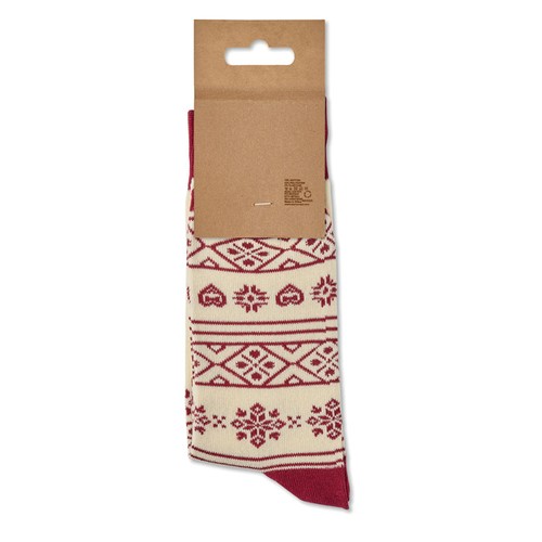 beis SOC MEDIUM Par de calcetines de Navidad M