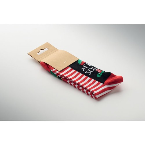 blanco/rojo SOC MEDIUM Par de calcetines de Navidad M