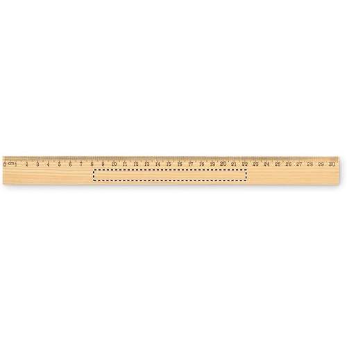 Emplacement de marquage : règle, côté cm
