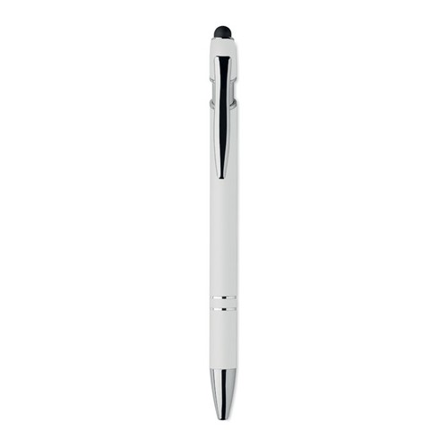 white SIPARO Bolígrafo de aluminio gomoso
