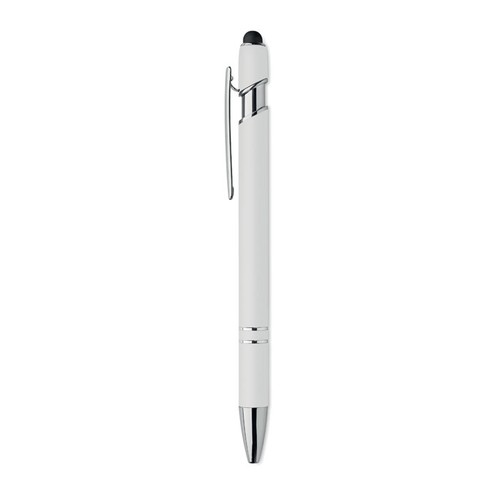white SIPARO Bolígrafo de aluminio gomoso