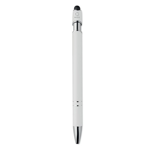 white SIPARO Bolígrafo de aluminio gomoso
