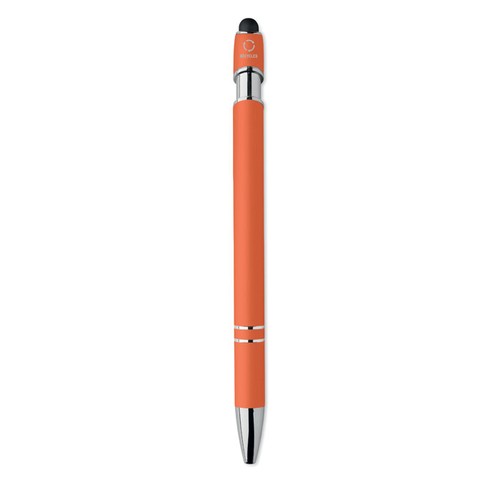orange SIPARO Bolígrafo de aluminio gomoso