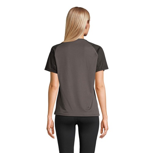 negro/antracita VORTEX WOMEN CAMISETA