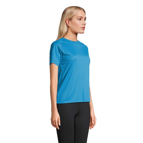 azul aqua VORTEX WOMEN CAMISETA