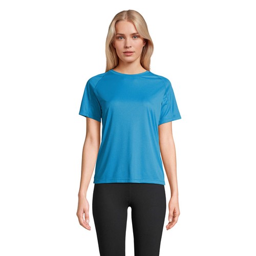 azul aqua VORTEX WOMEN CAMISETA