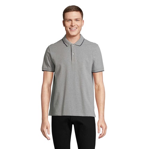 gris/azul marino PALERMO PALERMO CAMISETA POLO