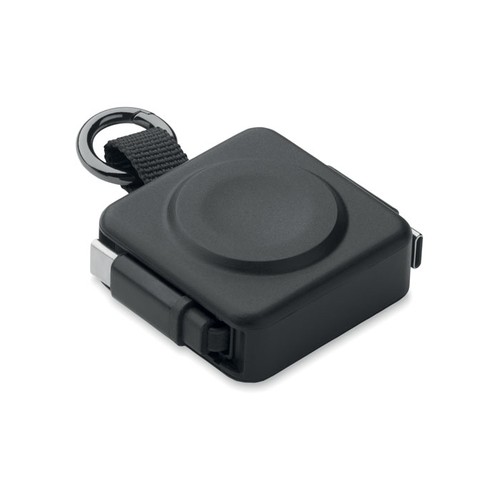 black SKILFUL Cable USB-C retráctil de 100 W