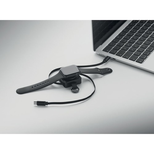 black SKILFUL Cable USB-C retráctil de 100 W