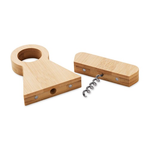 madera STANDTURN Soporte y abrebotellas bambú