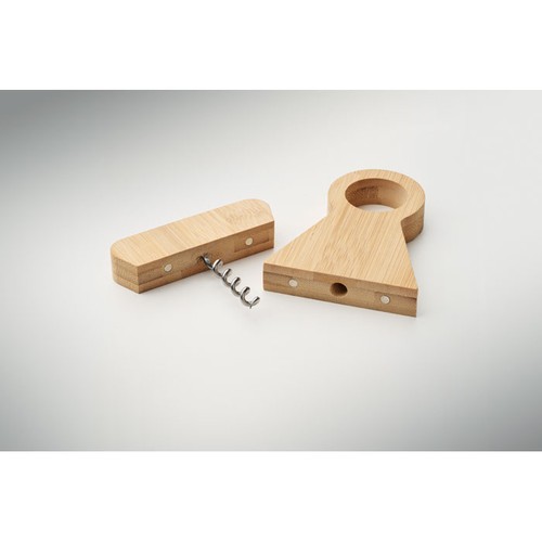 madera STANDTURN Soporte y abrebotellas bambú