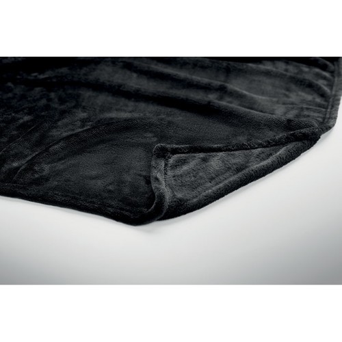 black AGRADABLE Juego de manta polar y 2 tazas