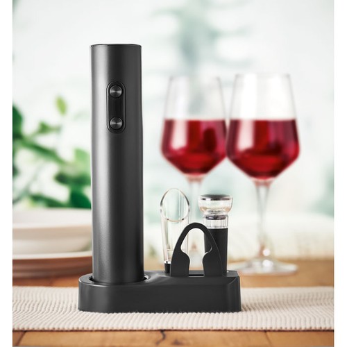 black VINO SET Set abridor de vino eléctrico