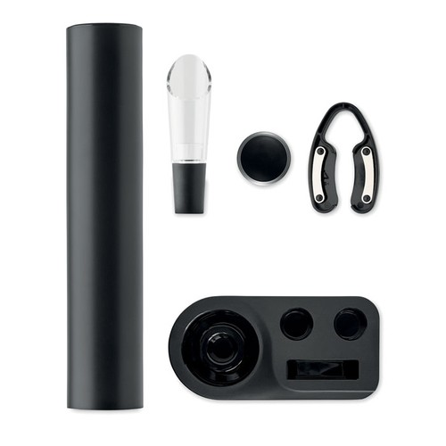 black VINO SET Set abridor de vino eléctrico
