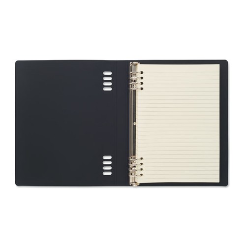black SPIRABLE Cuaderno A5 recargable de PU
