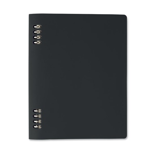 black SPIRABLE Cuaderno A5 recargable de PU