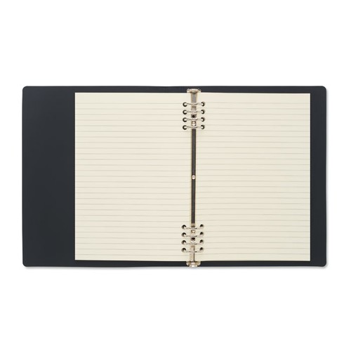 black SPIRABLE Cuaderno A5 recargable de PU