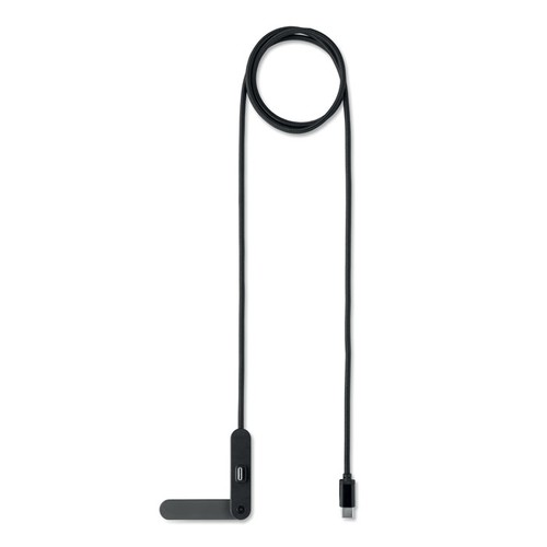 black NIFTY Cable USB-C 60W con soporte
