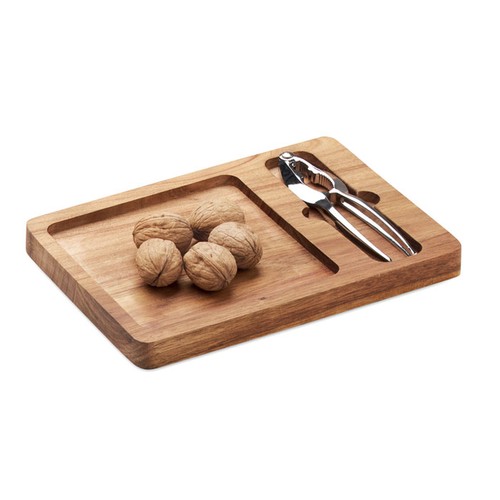 madera NUTPLATE Set cascanueces de acacia