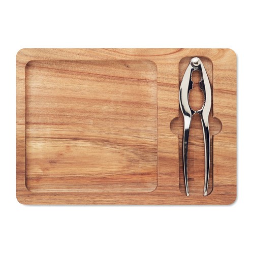 madera NUTPLATE Set cascanueces de acacia