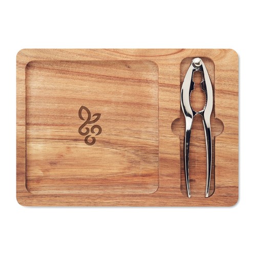 madera NUTPLATE Set cascanueces de acacia