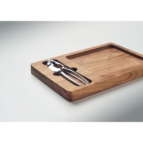 madera NUTPLATE Set cascanueces de acacia