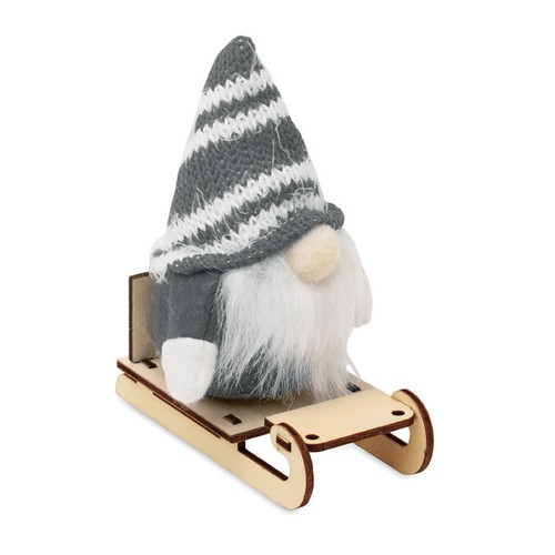 FROSTY SLEIGH Gnomo en trineo de madera