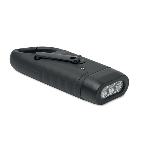 black CRANCH Linterna solar dinamo