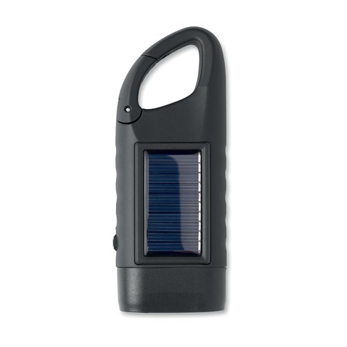 black CRANCH Linterna solar dinamo