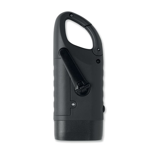 black CRANCH Linterna solar dinamo
