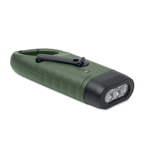 verde oscuro CRANCH Linterna solar dinamo