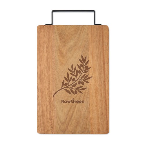 madera ASTA Tablero acacia con asa acero