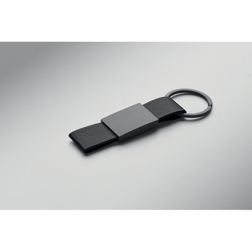 black ESCRI SET Bolígrafo y llavero de PU