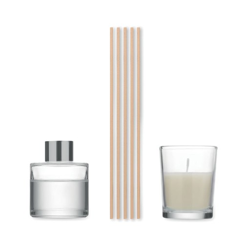 beis GINGLE Set vela y difusor de vainilla