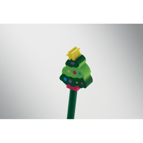 green CLAUS Lápiz Navidad goma de borrar
