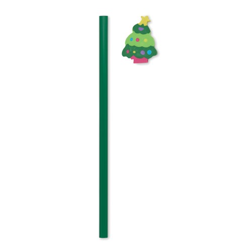 green CLAUS Lápiz Navidad goma de borrar
