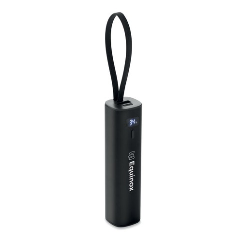 black POWERTUBE Powerbank 5000mAh PD 20W