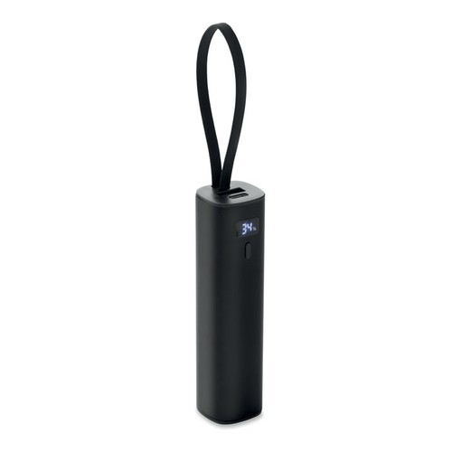 black POWERTUBE Powerbank 5000mAh PD 20W