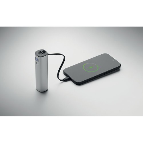 plateado mate POWERTUBE Powerbank 5000mAh PD 20W