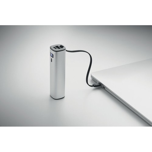 plateado mate POWERTUBE Powerbank 5000mAh PD 20W