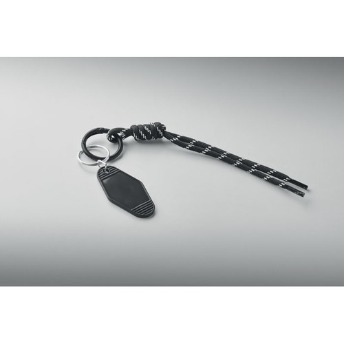 black KEYBRAID Llavero cuerda trenzada