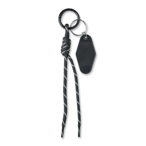 black KEYBRAID Llavero cuerda trenzada