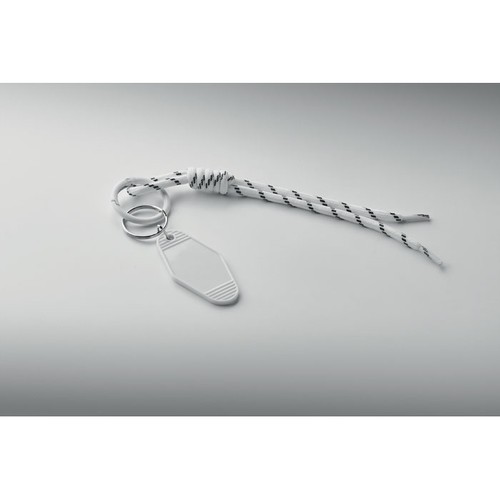 white KEYBRAID Llavero cuerda trenzada