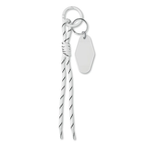 white KEYBRAID Llavero cuerda trenzada
