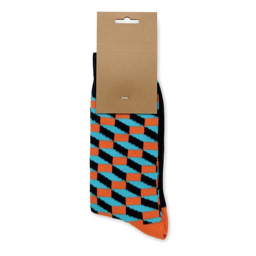 orange FUNNY L Calcetines estampados alegres