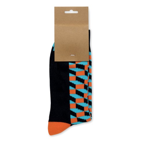 orange FUNNY L Calcetines estampados alegres