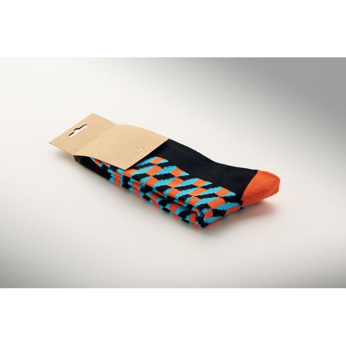 orange FUNNY L Calcetines estampados alegres